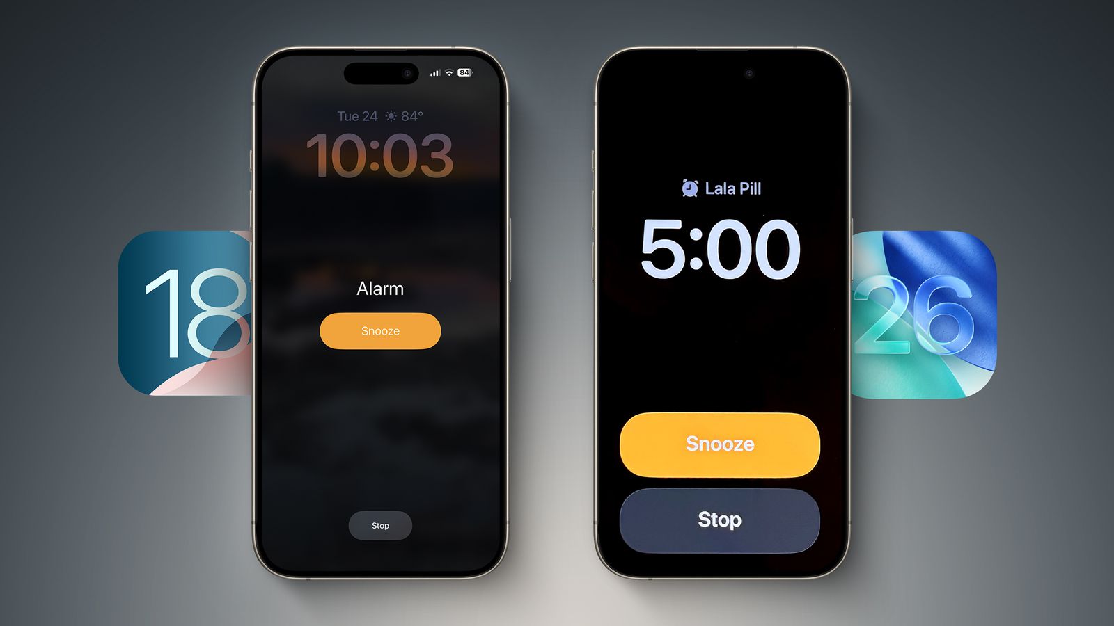 Horloge iOS 26