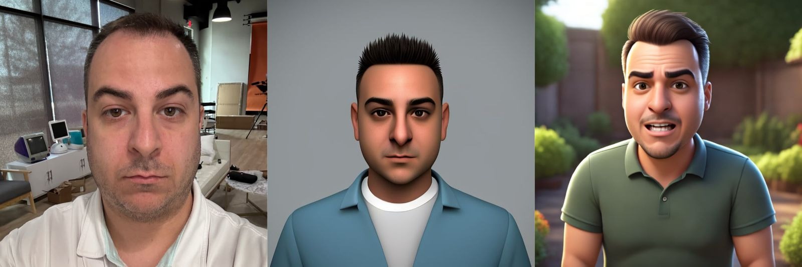 iOS 26 image playground emotion iOS 18.6 au milieu, ‌iOS 26‌ à droite