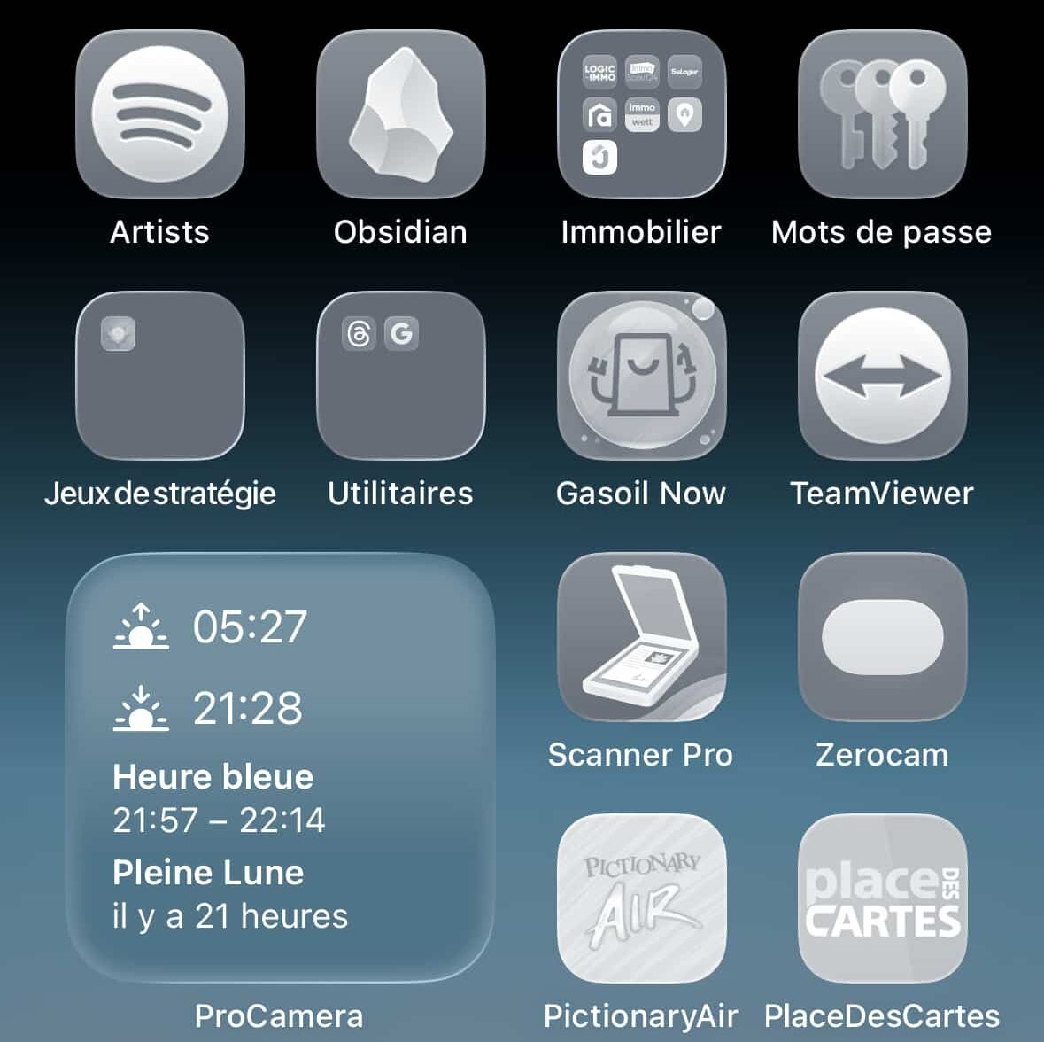 Transparence iOS 26