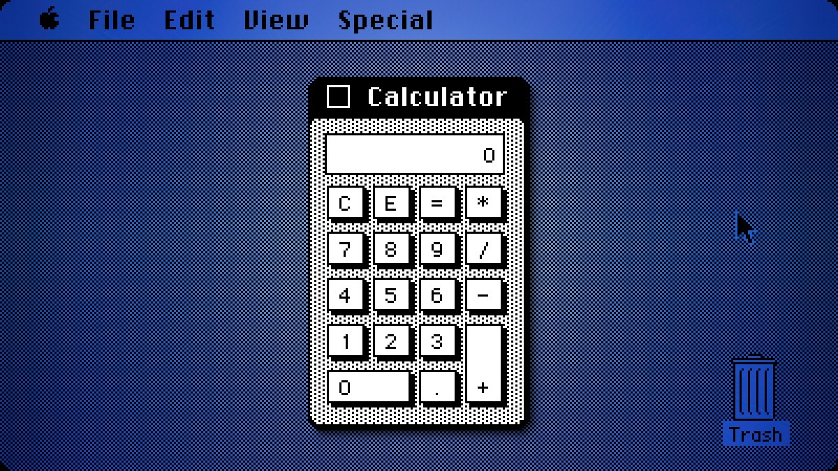 Mac OS 1.0 calculatrice