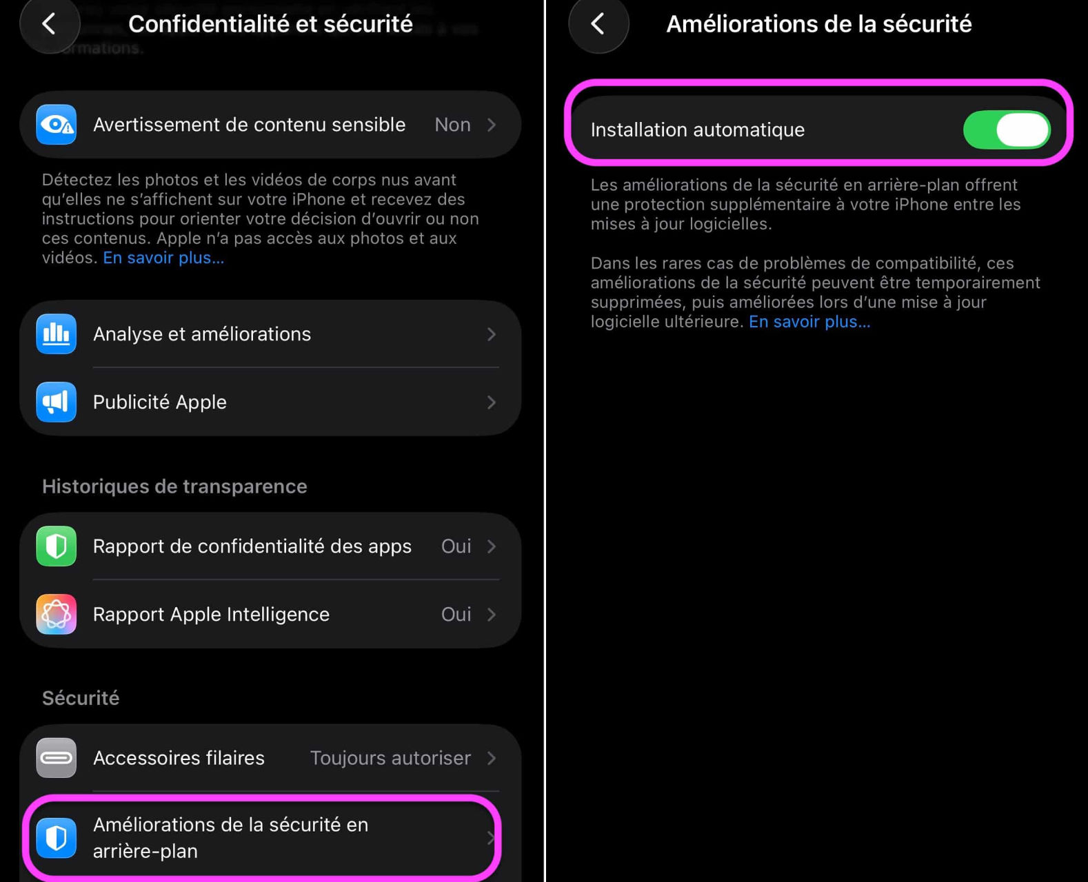 Apple iPhone securite