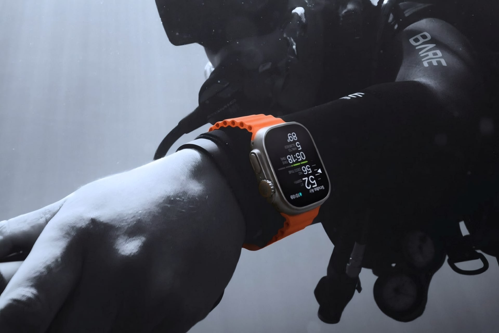 Apple watch ultra 2 apple plongeur