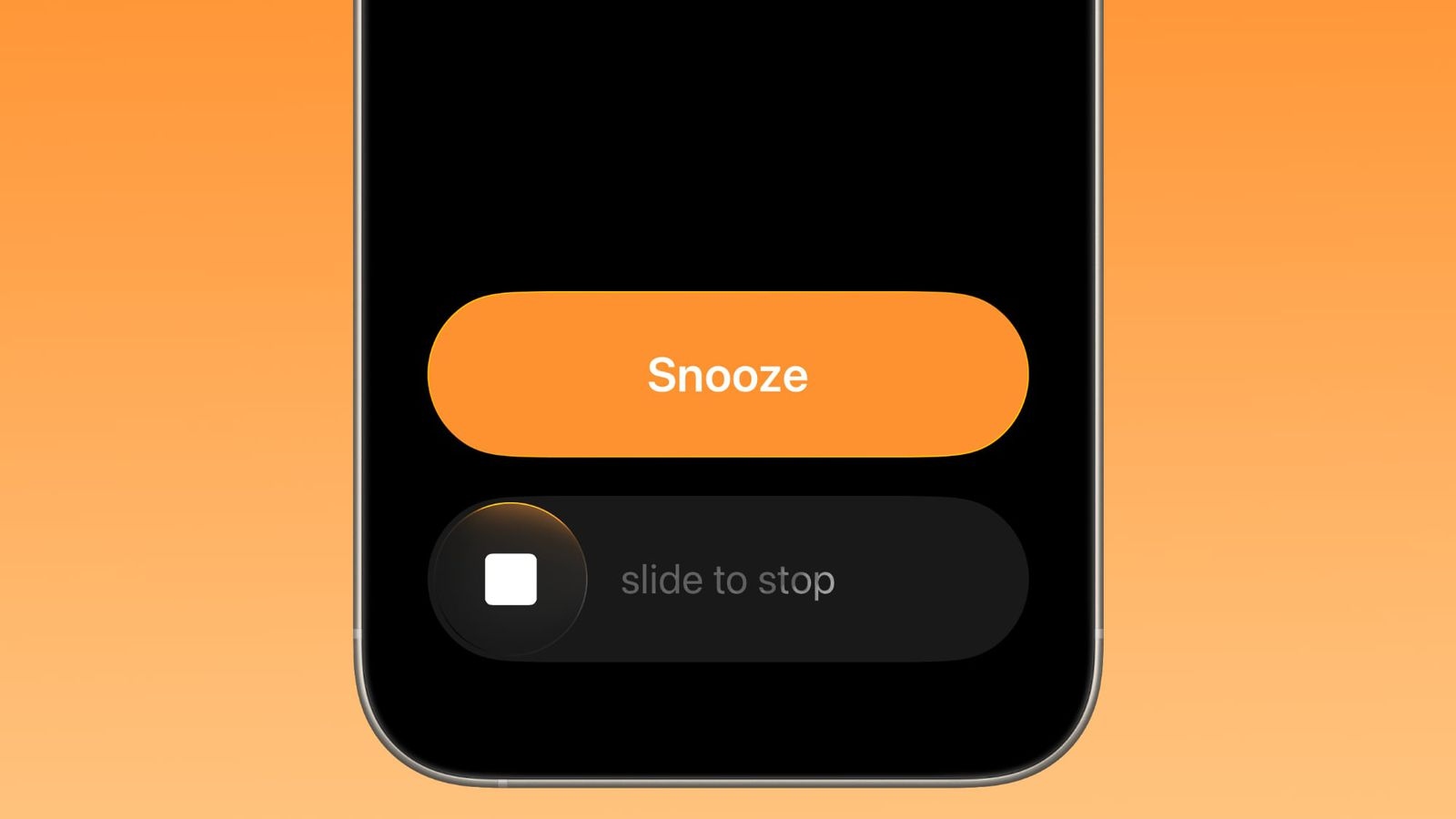 Snooze slide iOS 26.1 horloge alarme