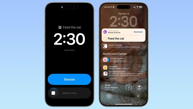iOS 26.2 Rappels