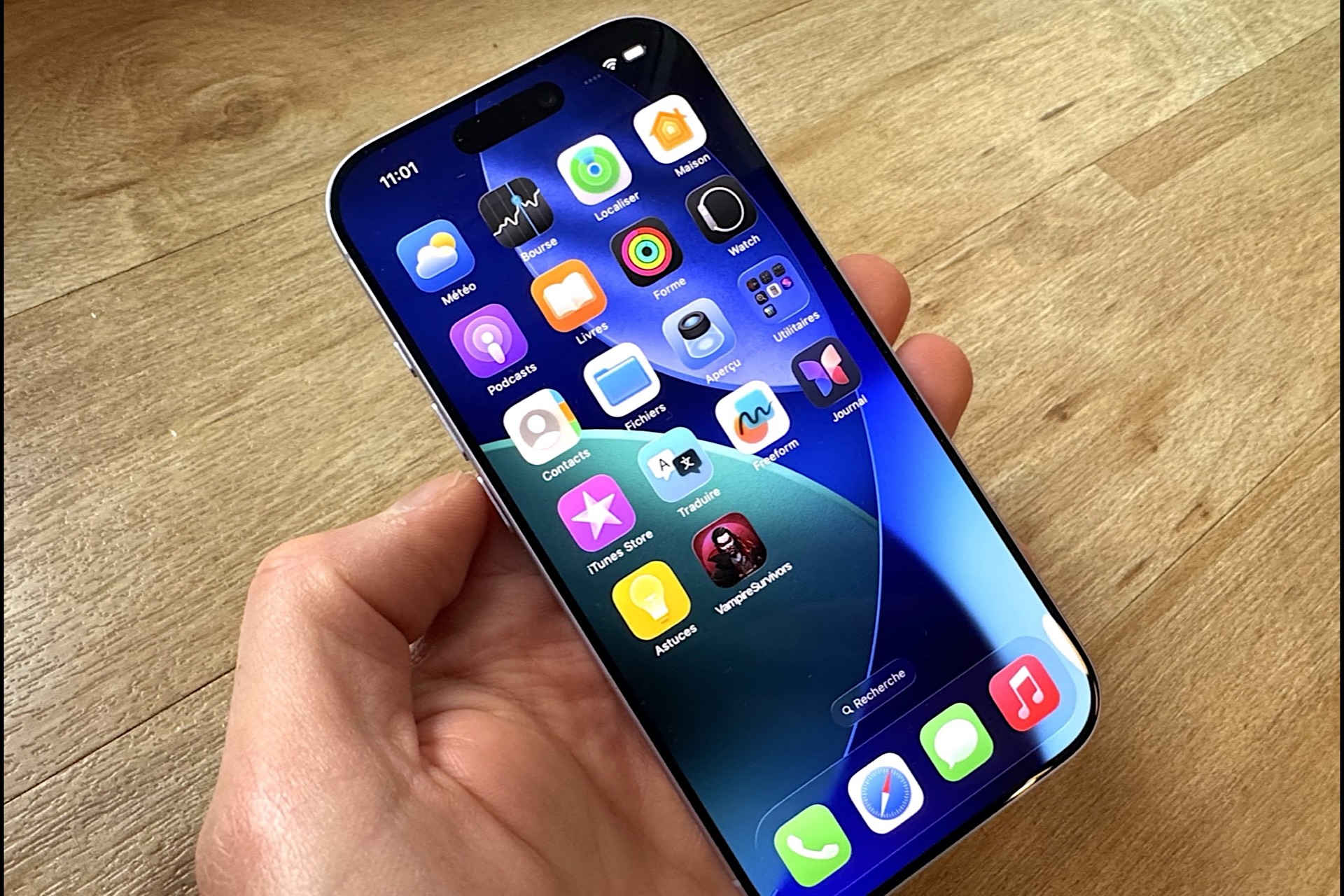 iPhone 17 écran d'accueil