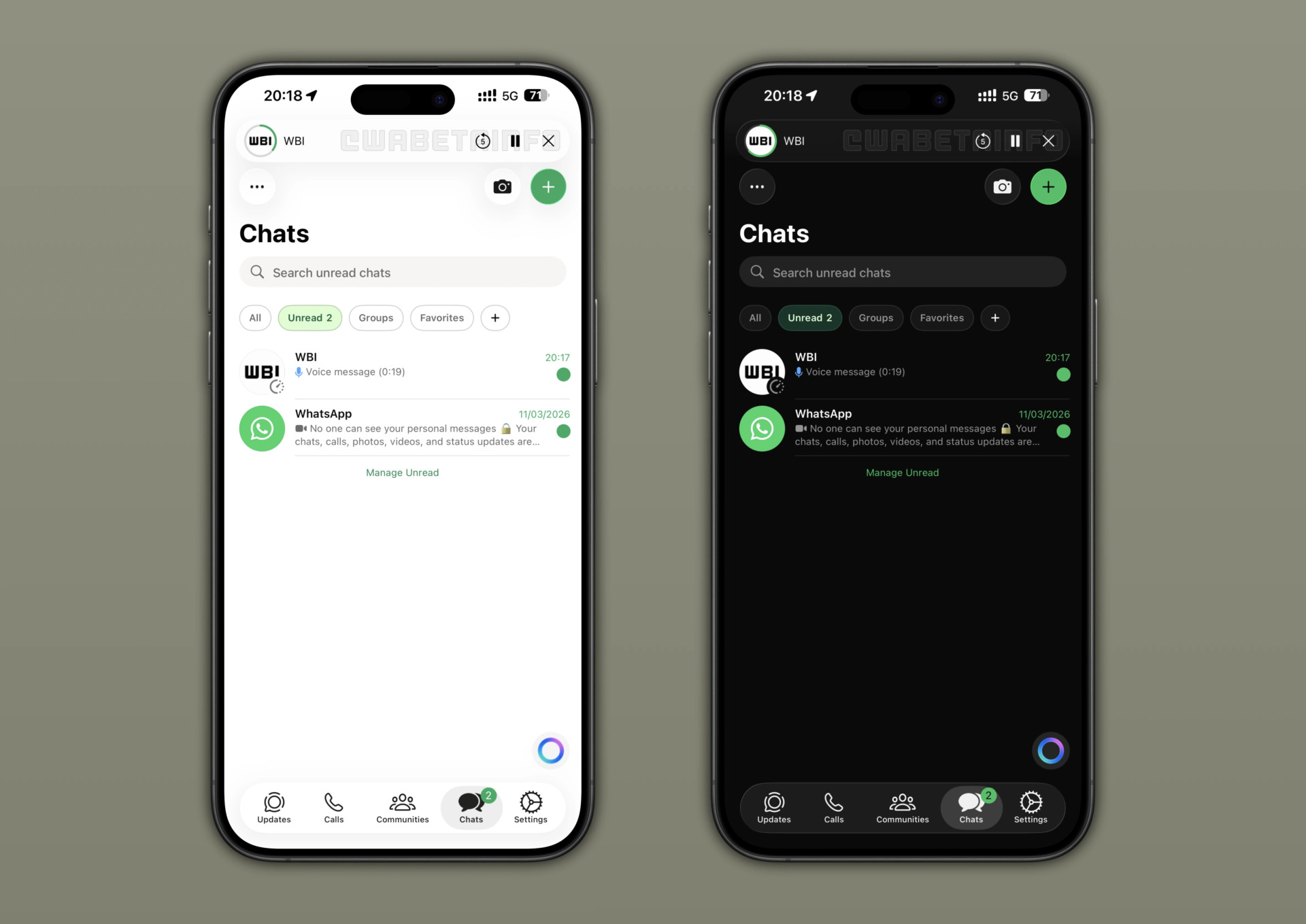 WhatsApp lecteur audio