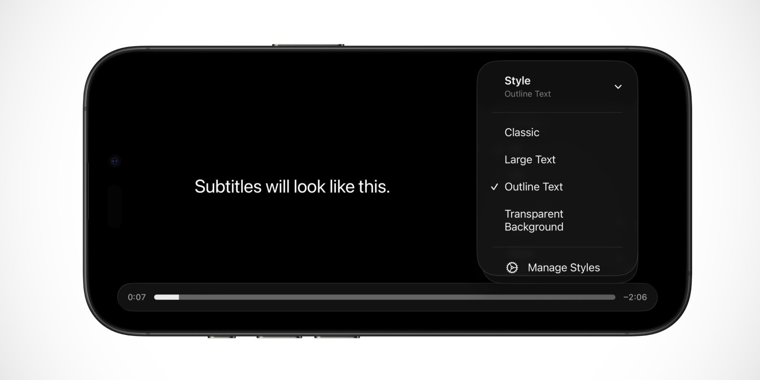 iPhone video sous titre iOS 26 4
