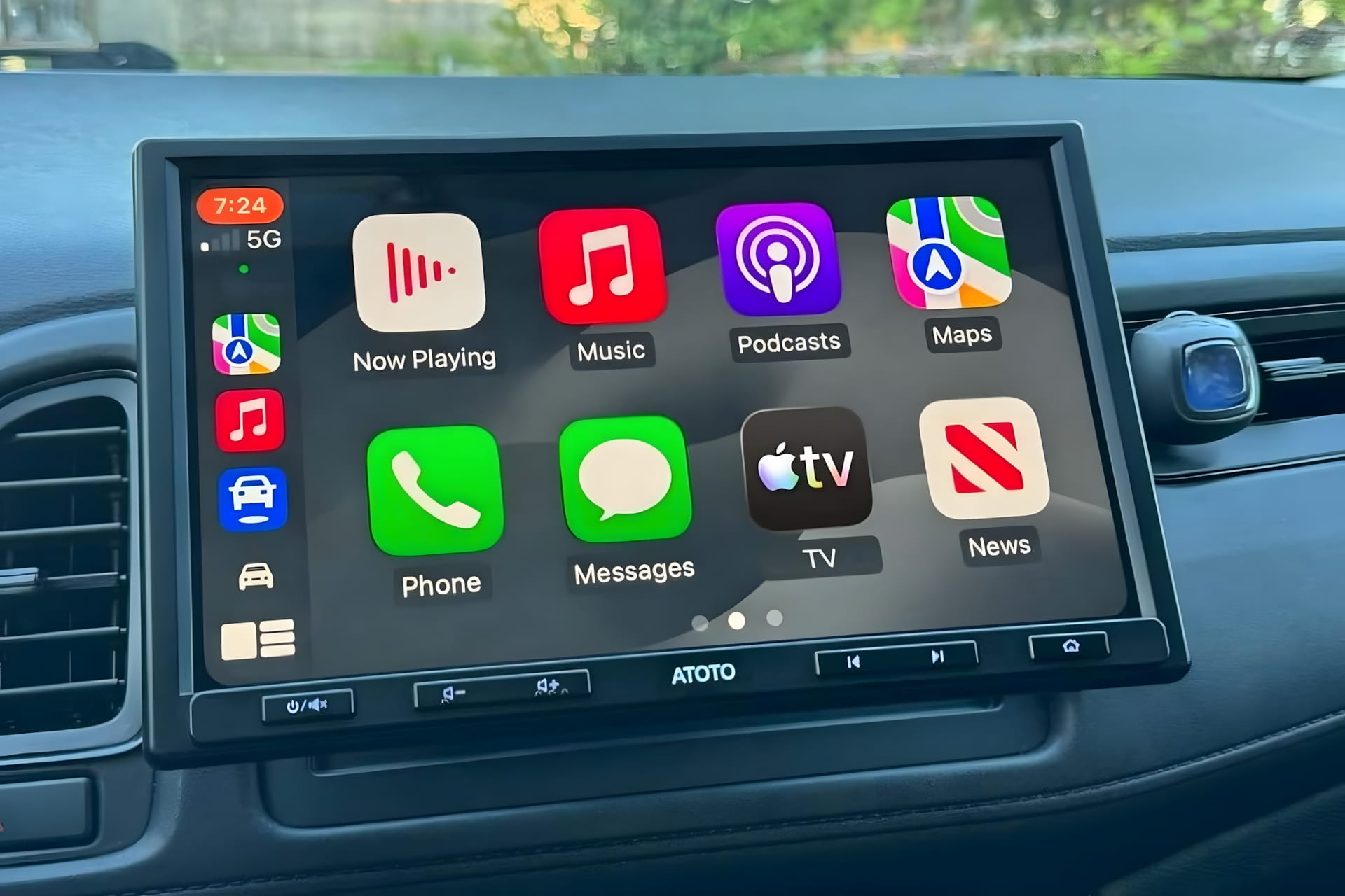 Apple TV carplay tableau de bord voiture