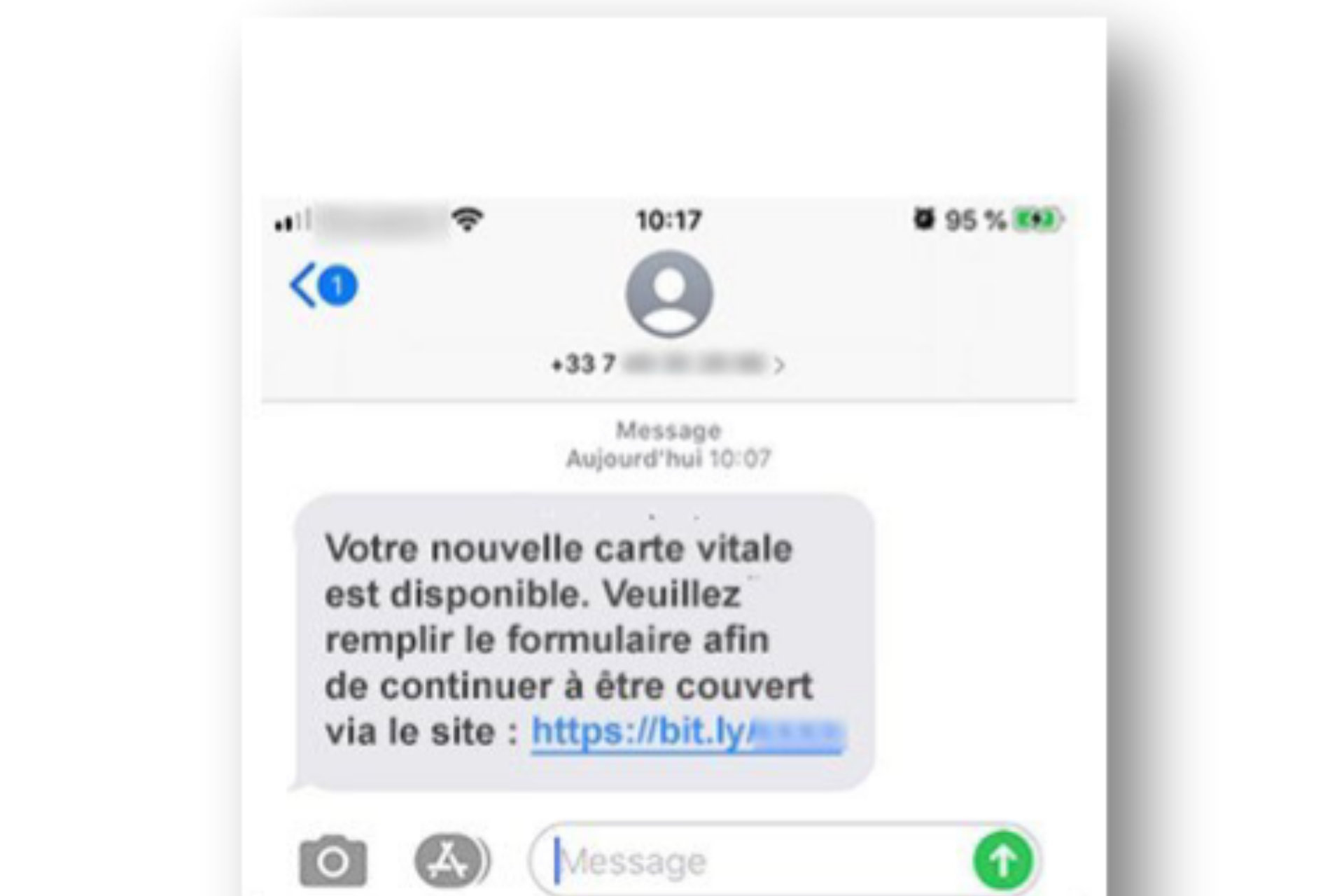 Arnaque sms assurance maladie