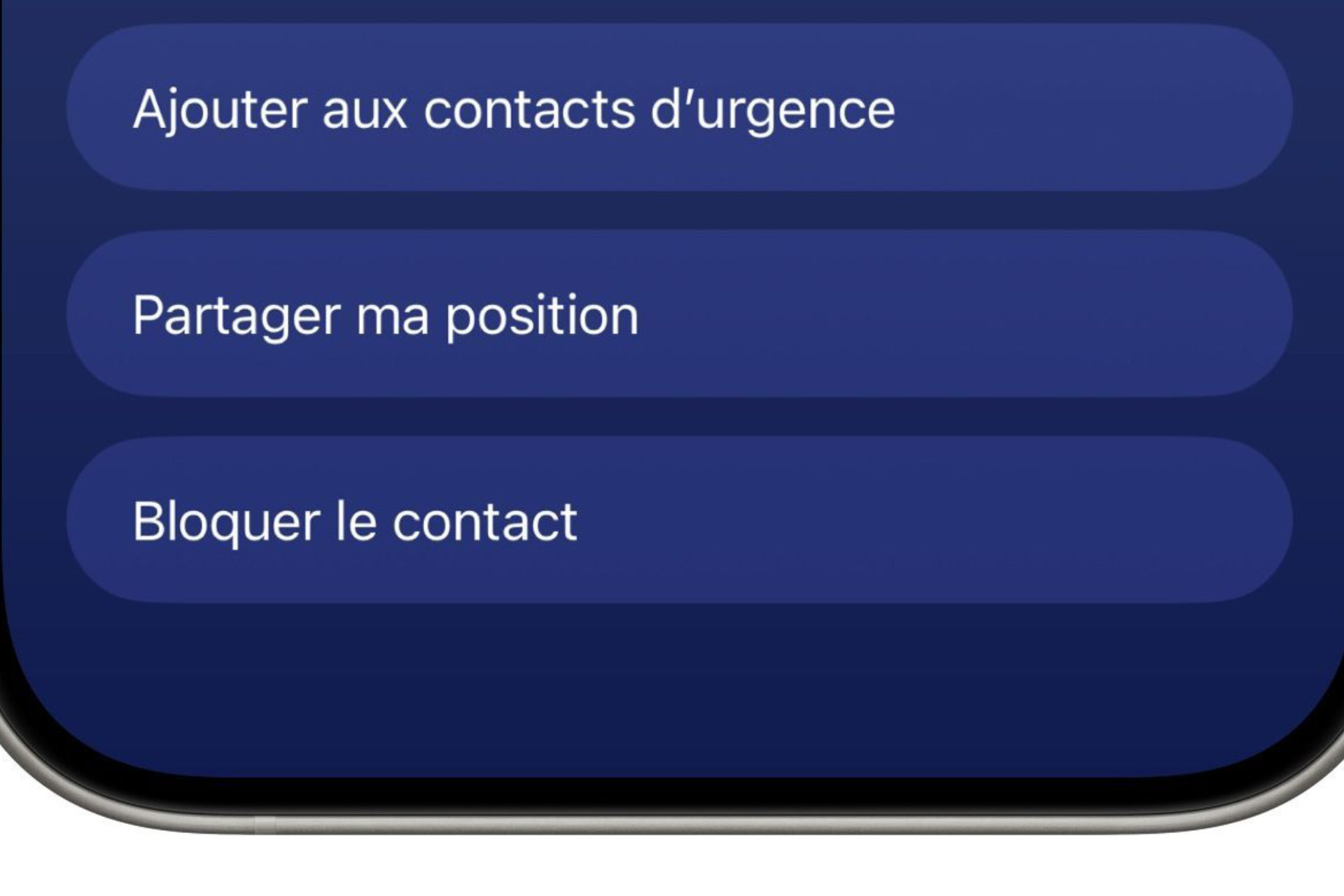 Bloquer contact iOS 26 6