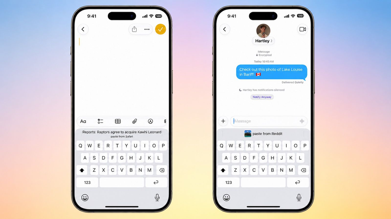 Copier coller iOS 27