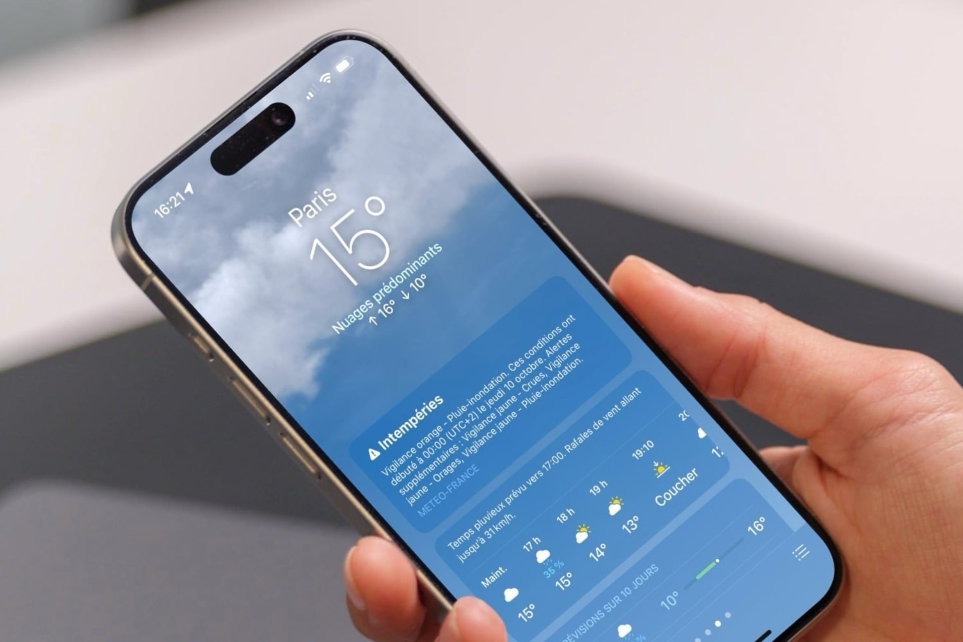 Meteo ios 18 weather iPhone